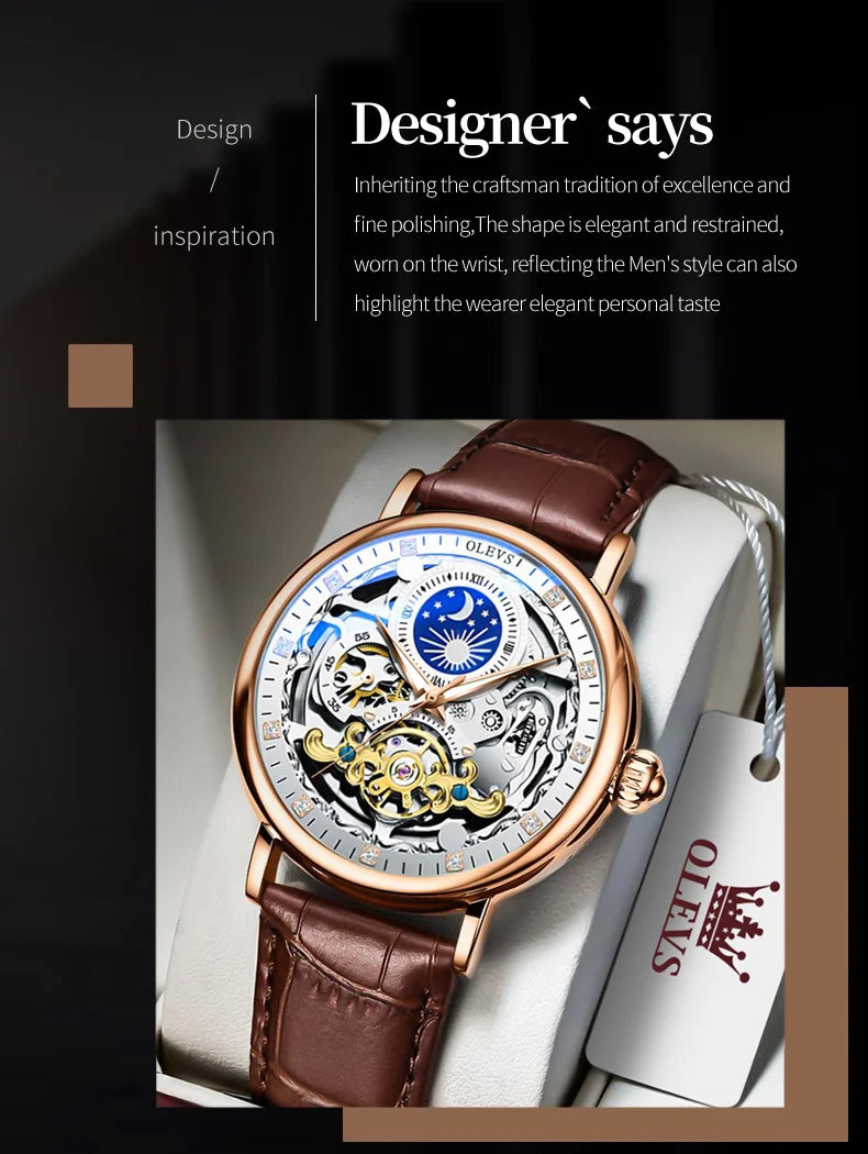 Montre OLEVS Skeleton automatique