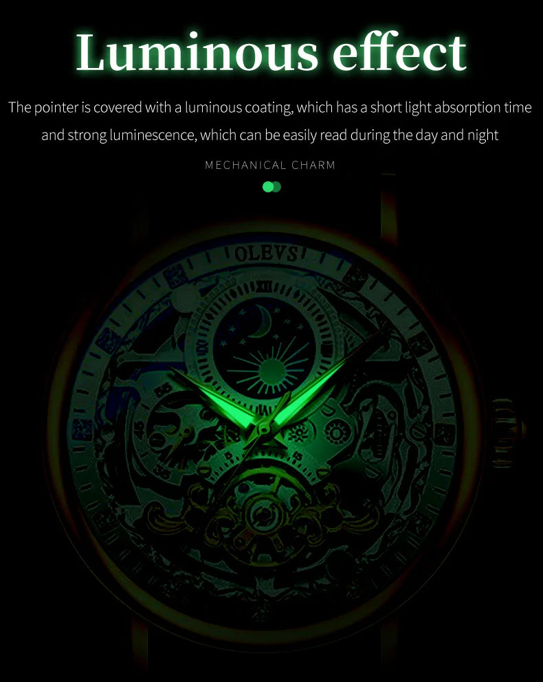 Montre OLEVS Skeleton automatique