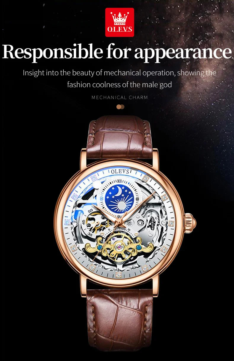 Montre OLEVS Skeleton automatique