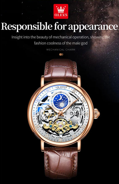 Montre OLEVS Skeleton automatique