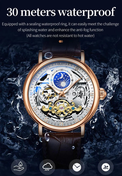 Montre OLEVS Skeleton automatique